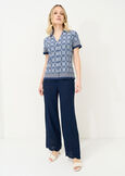 Stasy printed jersey T-shirt BLU Woman image number 3