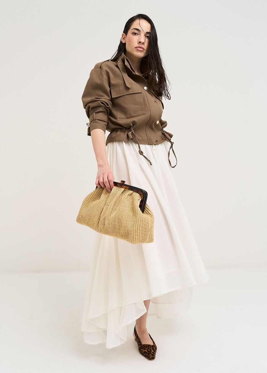 Gaia aviator style short jacket MARRONE Woman , image number 5