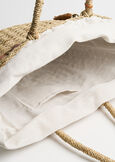 Briges straw and faux leather tote BEIGE DESERT Woman image number 4