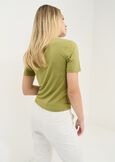 Shona slim fit V-neck T-shirt VERDE Woman image number 3