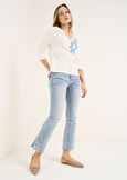 Dilan floral lace jeans DENIM MEDIUM DENIM Woman image number 1
