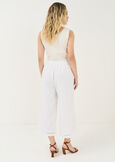 Polly embroidered capri trousers BIANCO WHITE Woman image number 4