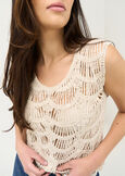 Thandra sleeveless knit top BEIGE LIGHT BEIGE Woman image number 2