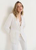 Gennifer linen blend jacket BLUROSABIANCO WHITEROSA FUCSIA Woman image number 1