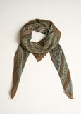 Selma block print scarf VERDEMARRONEBLU Woman image number 2