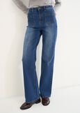 Dennis leopard-print detail jeans DDENM Woman image number 2