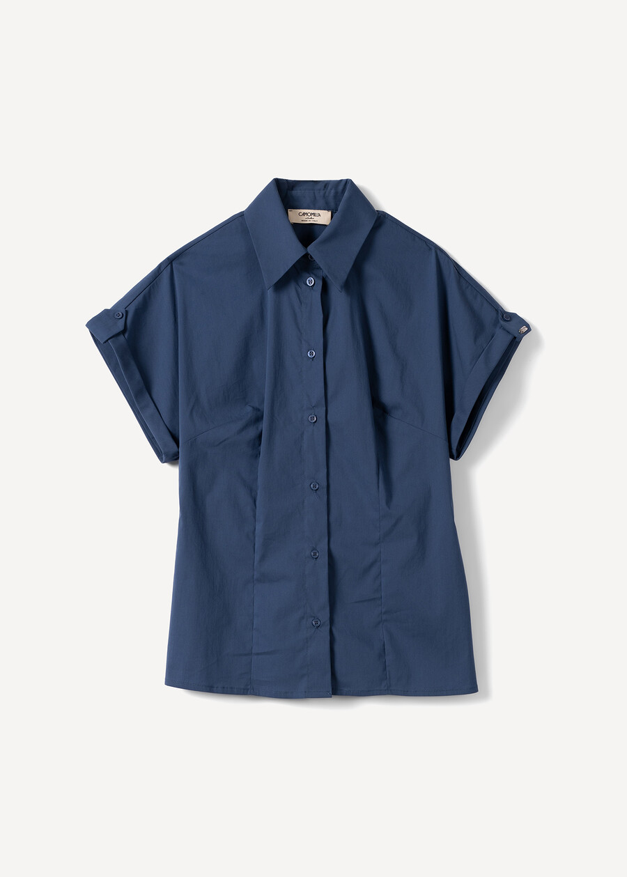 Cary stretch cotton shirt BIANCO WHITEBLU AVION Woman , image number 5