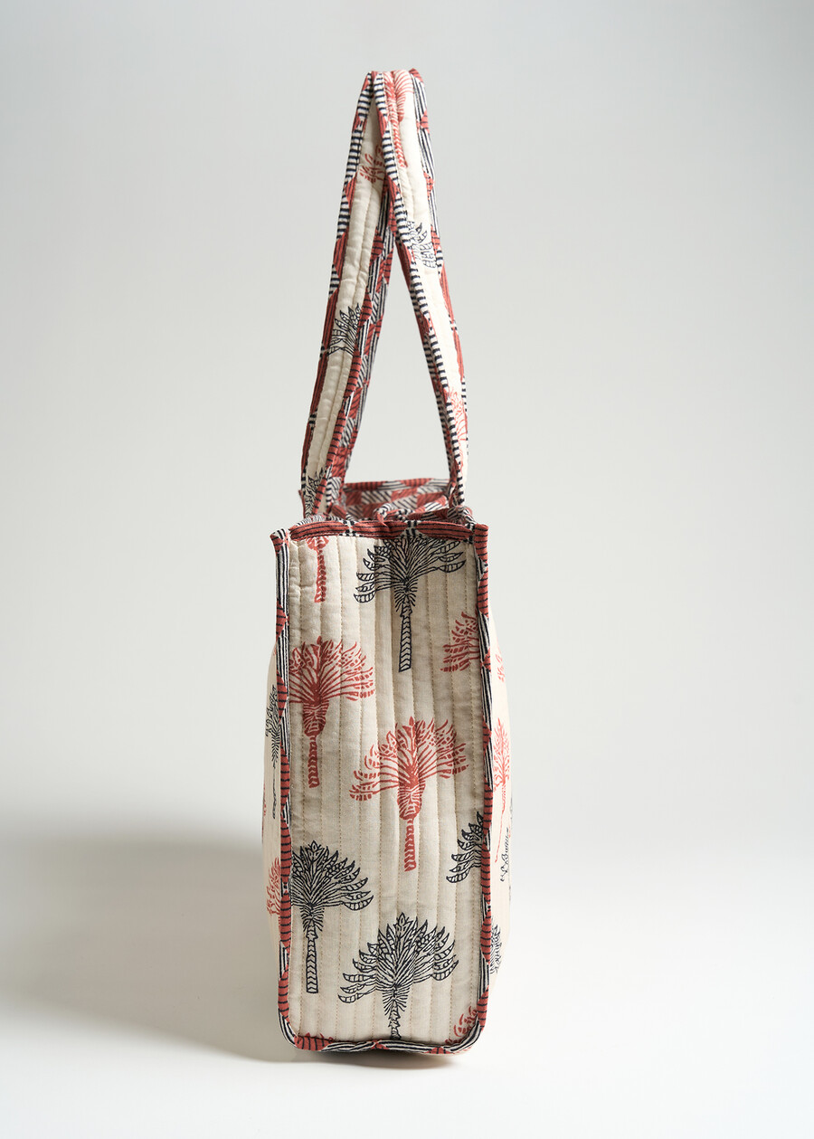Bailey A cotton shopping bag BEIGE LATTE Woman , image number 3