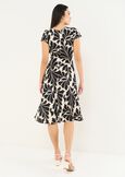 Alaska patterned midi dress BEIGE LATTE Woman image number 4