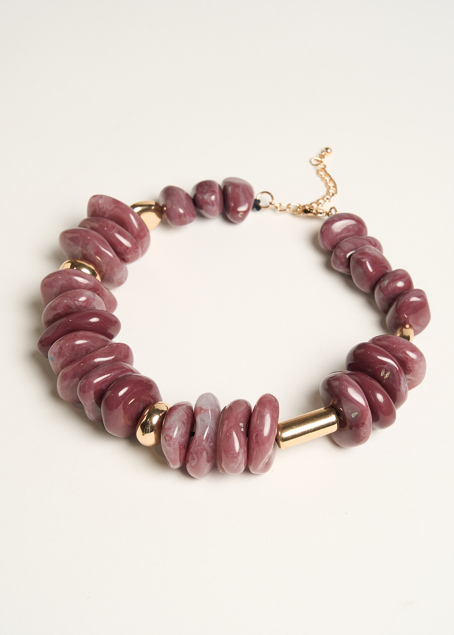 Geometric resin choker necklace ROSSO BORDEAUX Woman , image number 1