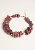 Geometric resin choker necklace ROSSO BORDEAUX Woman image number 1