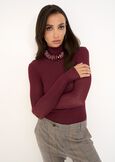 Stacey high-neck T-shirt ROSSO BORDEAUXBLU Woman image number 1