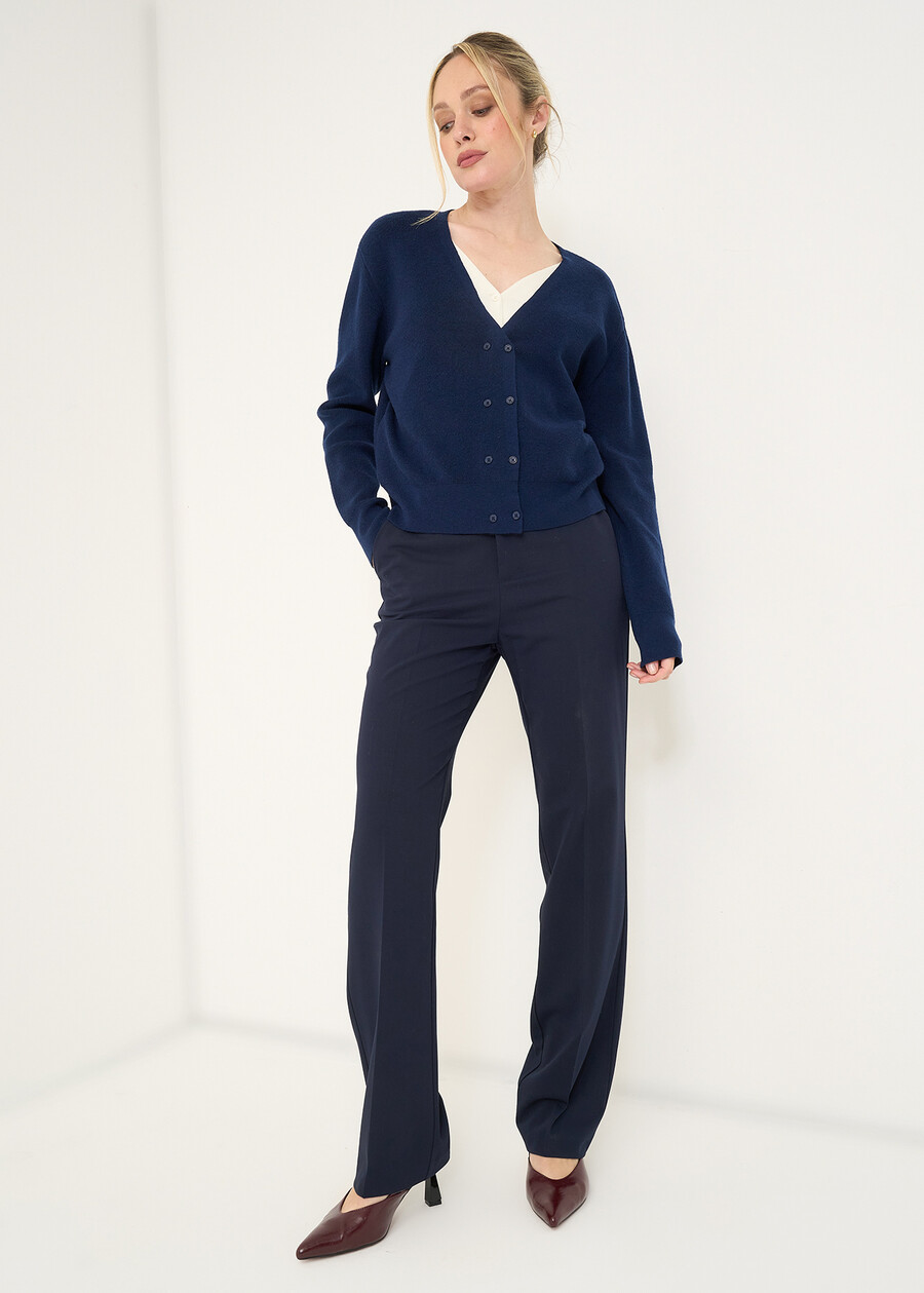Mirage double-effect knit BLU NAVY Woman , image number 4