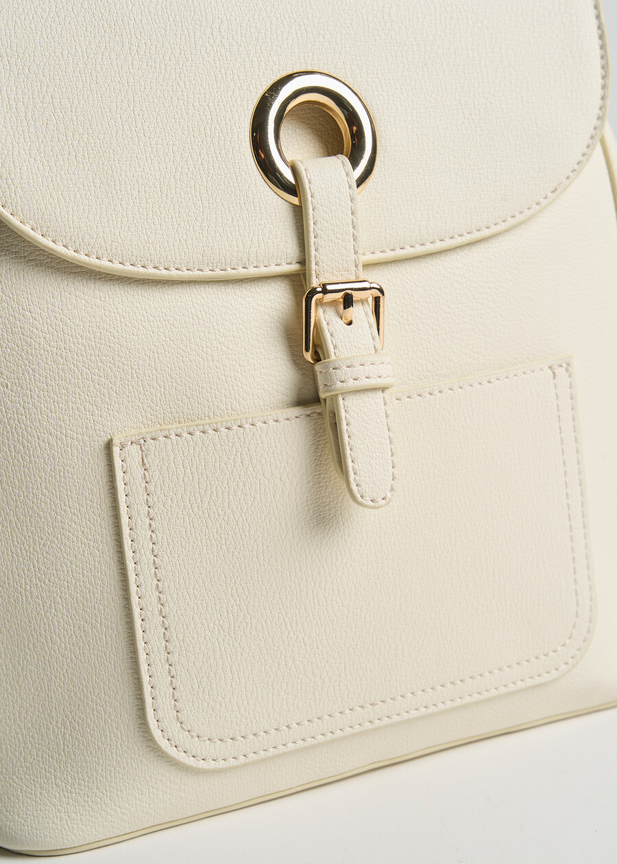 Balou deer print backpack BIANCO WHITEAZZURO AZZURROBLU Woman , image number 3