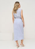Gio striped cotton sarong skirt BIANCO WHITE Woman image number 4