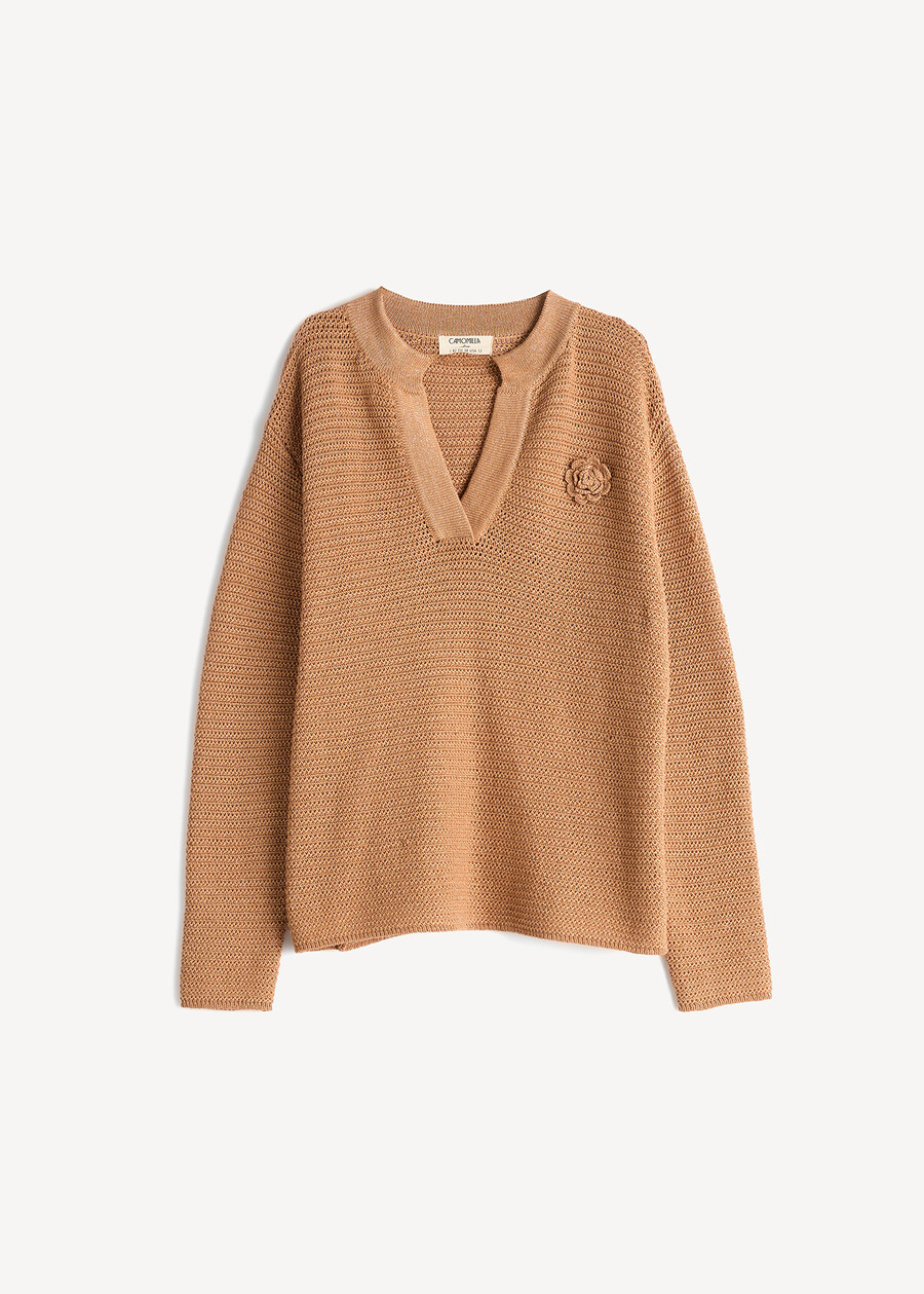 Margot V-neck knit top MARRONEBLU Woman , image number 6