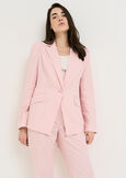 Gennifer linen blend jacket BLUROSABIANCO WHITEROSA FUCSIA Woman image number 1