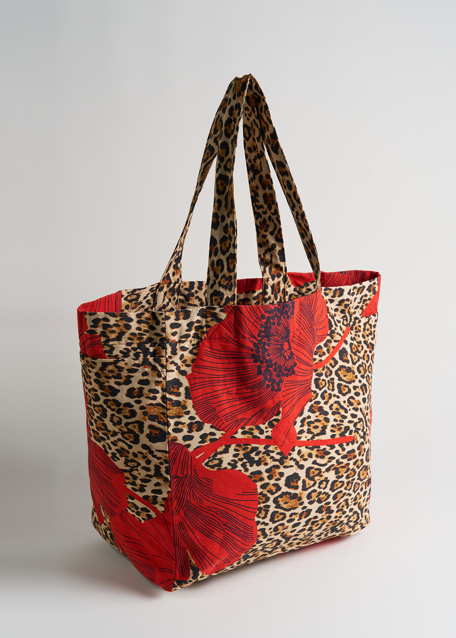Briana animalier and floral bag ROSSO Woman , image number 2