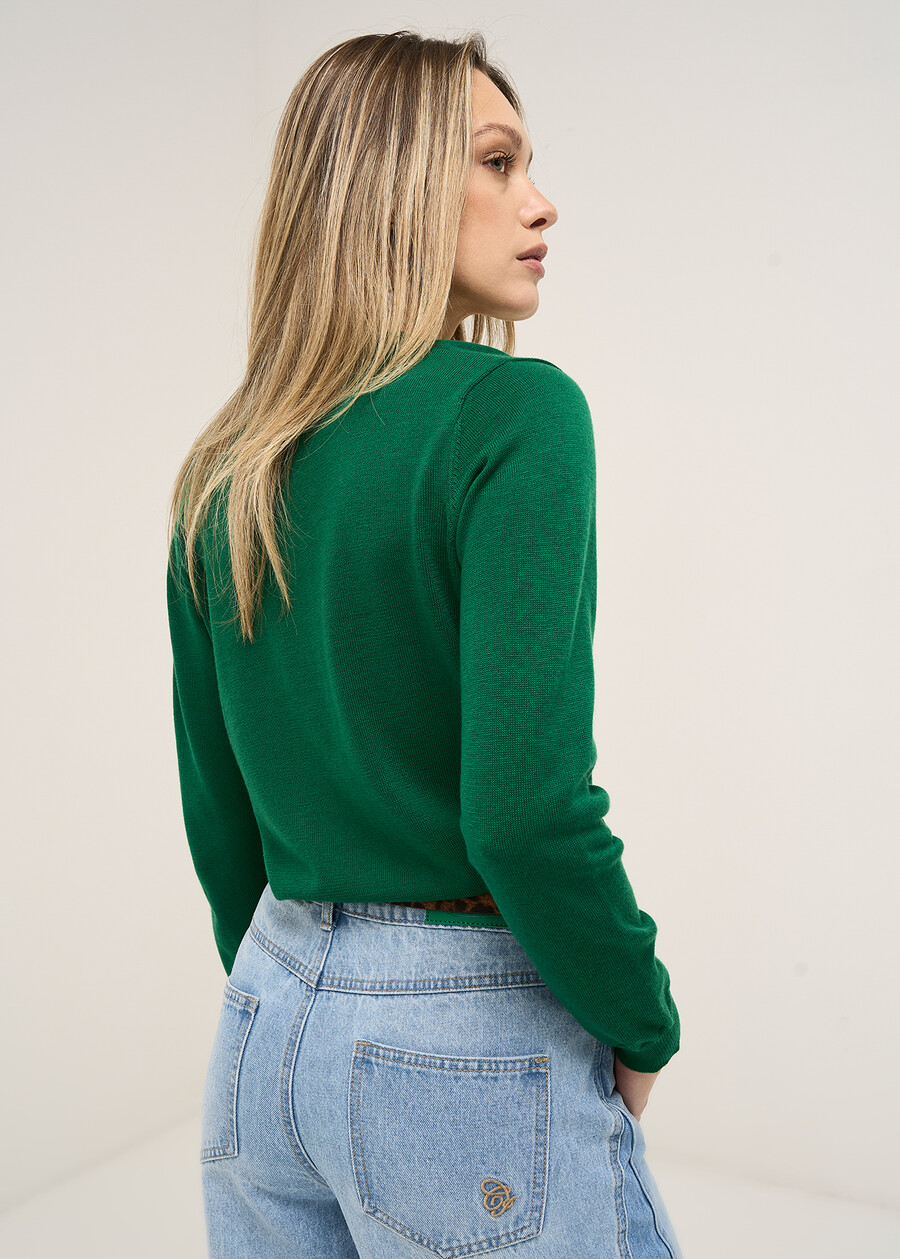 Meg V-neck yarn knit VERDE GARDEN Woman , image number 4