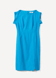 Afef linen blend sheath dress BLUROSABIANCO WHITE Woman image number 6