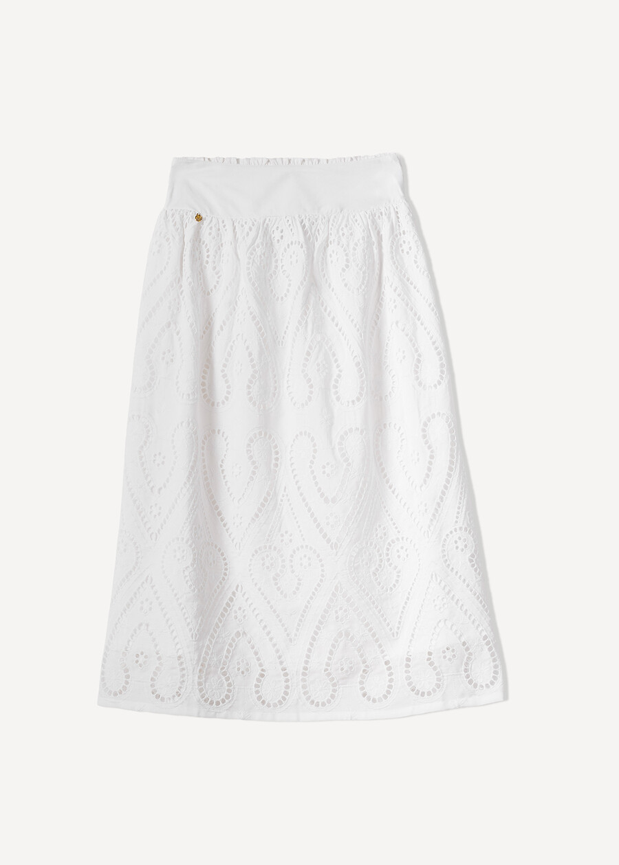 Giael openwork midi skirt BIANCO WHITE Woman , image number 5