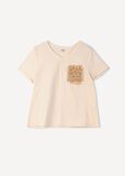 Sallie T-shirt with lurex pocket BEIGE Woman image number 4