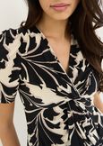 Sirya knotted front T-shirt BEIGE LATTE Woman image number 2