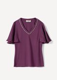 Siby T-shirt with crystals VIOLA Woman image number 4