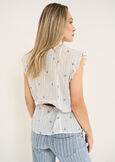 Cristallo shirt with ruffles BEIGE LATTE Woman image number 3