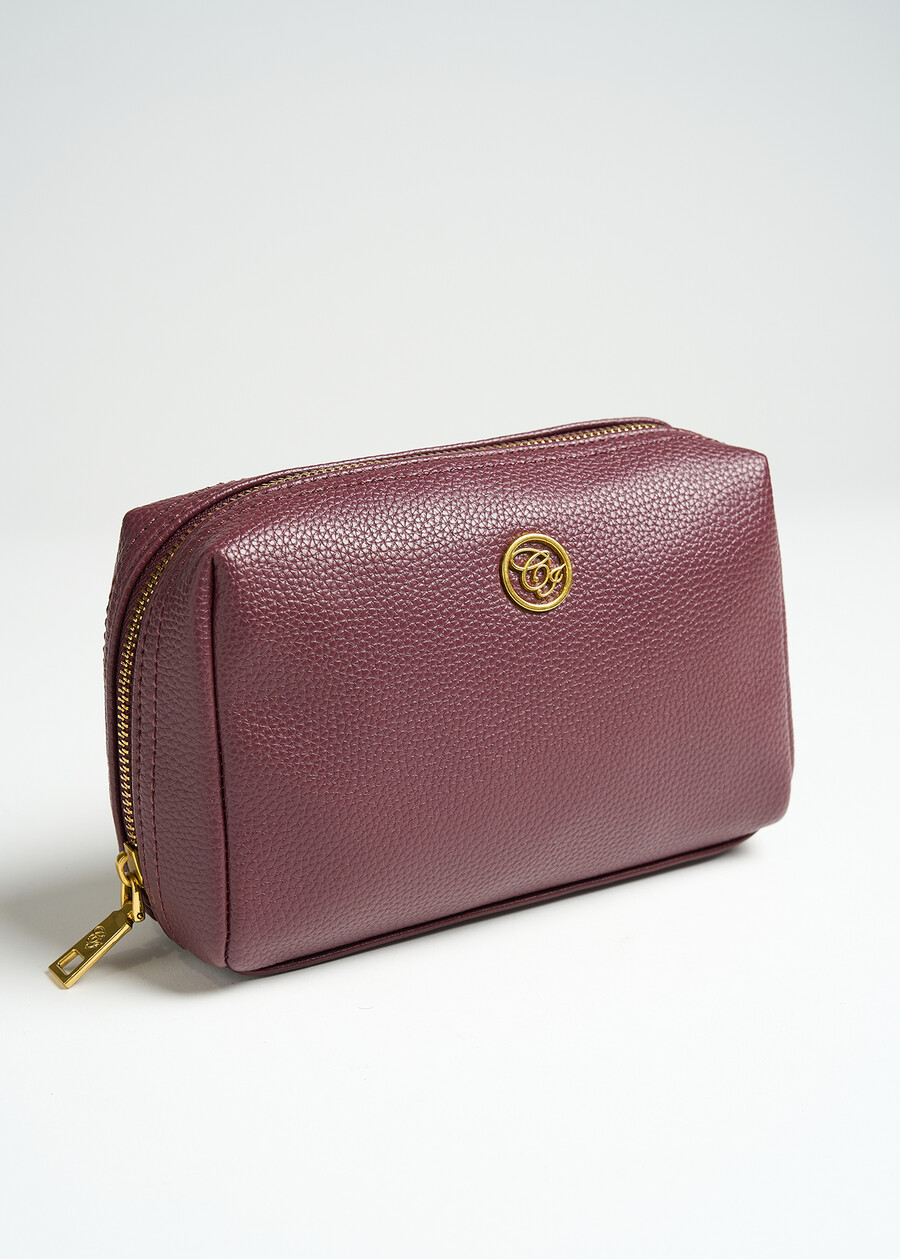Bondy stag-grain beauty case ROSSO BORDEAUX Woman , image number 1