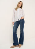 Cataya cotton inlay shirt BIANCO WHITEAZZURO AZZURRO Woman image number 4