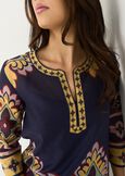 Baddy printed crepe blouse BLU Woman image number 2