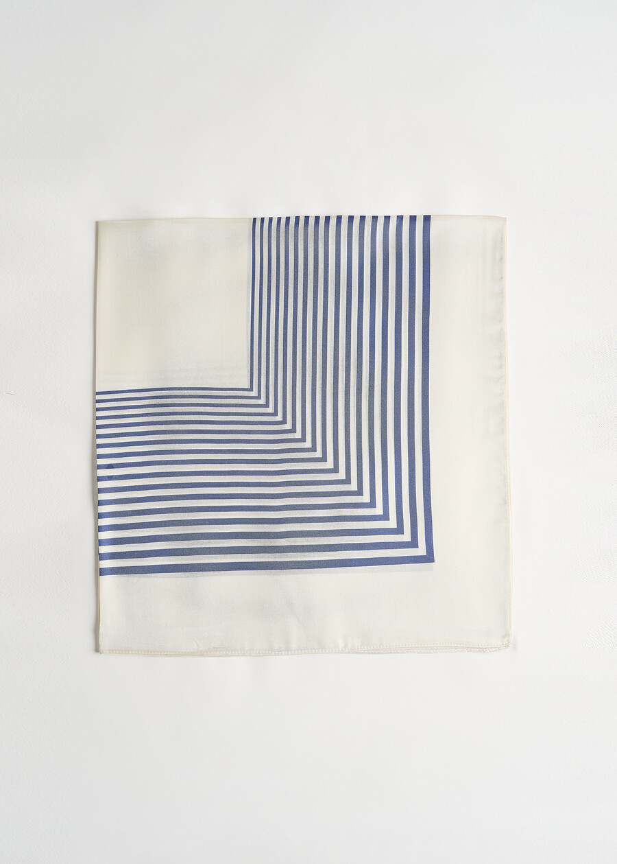 Silvia striped pattern foulard BEIGE LATTE Woman , image number 1