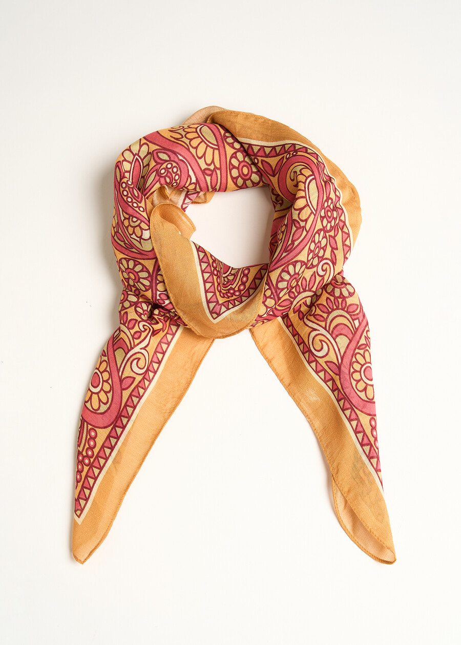 Sasha paisley print scarf BLUROSSO BORDEAUX Woman , image number 1