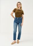 Serena T-shirt with bead detailing MARRONE Woman image number 4
