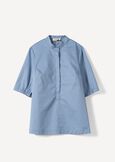 Coeur cotton blend blouse BIANCO WHITEAZZURO AZZURRO Woman image number 4