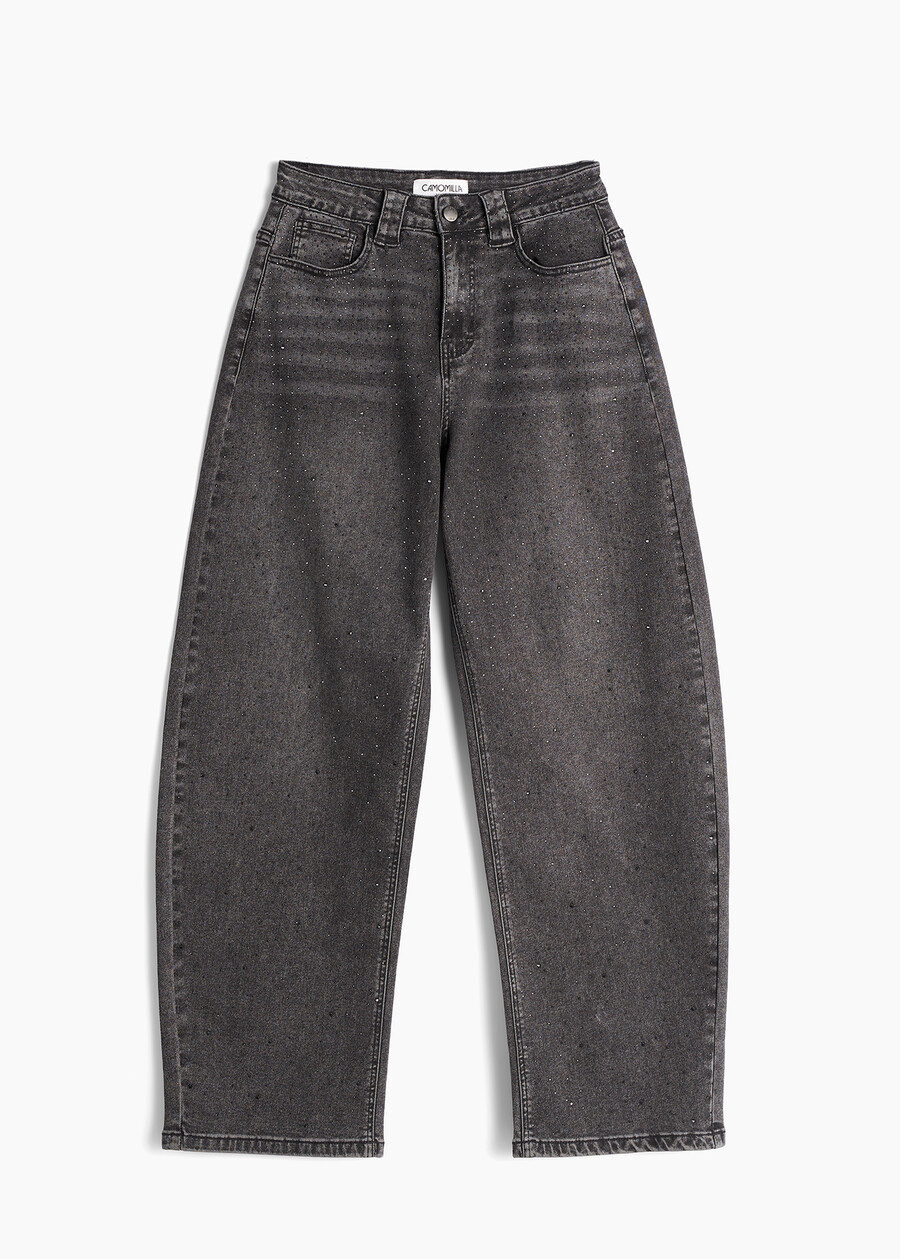 Dexter baggy jeans with rhinestones GREY DENIM Woman , image number 5