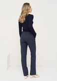 Clair check print trousers BLU BLUE Woman image number 5