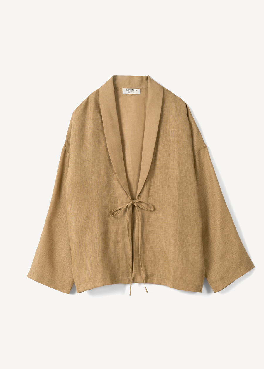 Claris kimono cover-up BEIGE Woman , image number 4