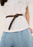 Cleide animalier faux-suede belt MARRONE CARAMELLO Woman image number 1