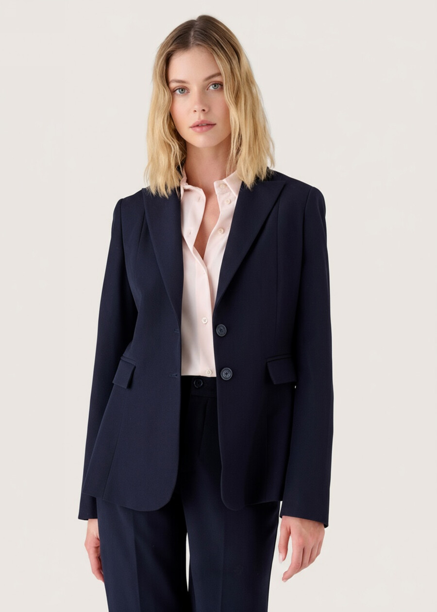 Giselle technical fabric blazer NERO BLACKBEIGE GESSOBLU Woman , image number 1