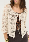 Carolina cotton yarn cardigan BEIGE LIGHT BEIGE Woman image number 2