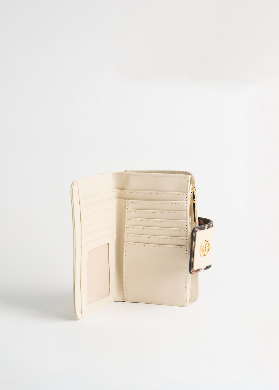 Percy animalier print wallet BEIGE Woman , image number 2
