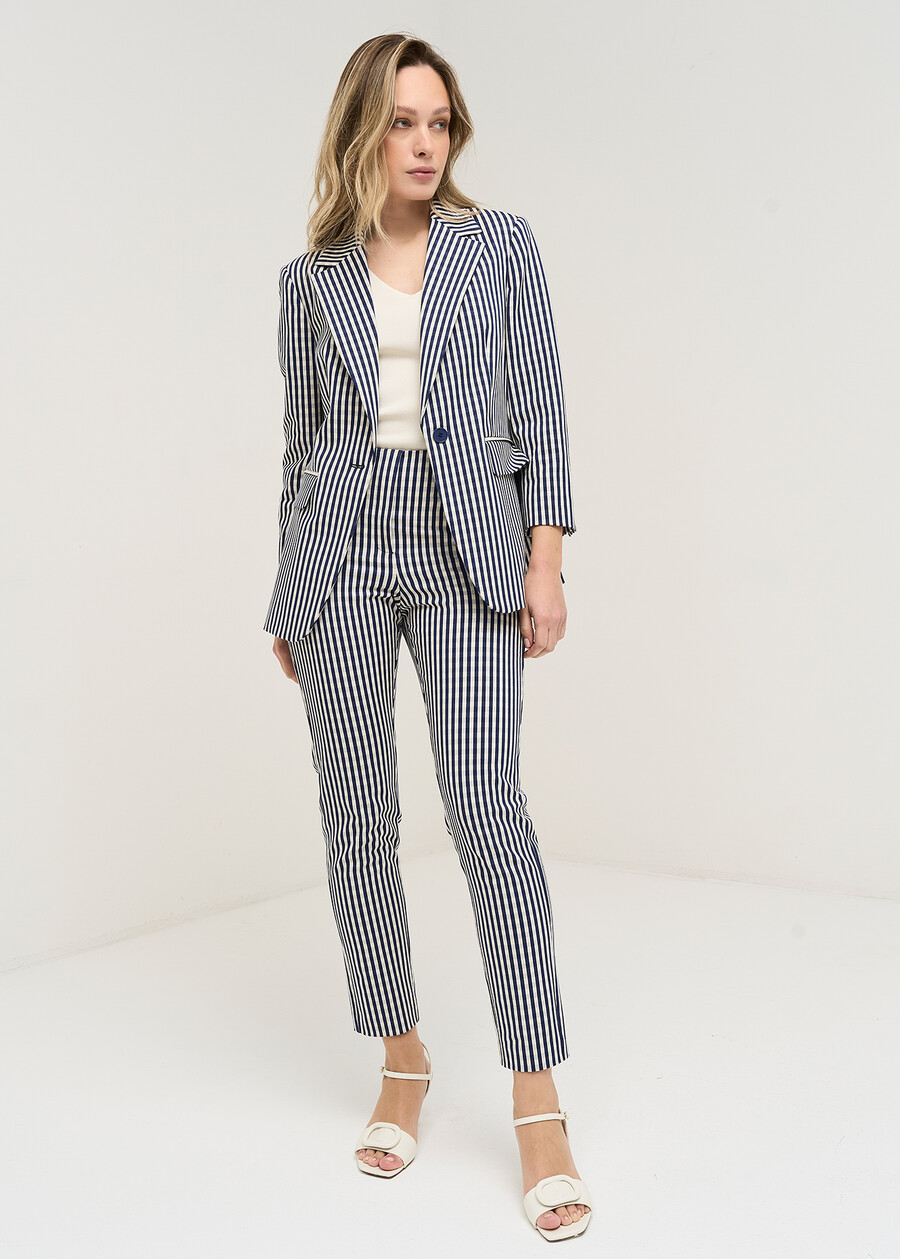 Giada single-breasted check jacket BLWHC Woman , image number 5