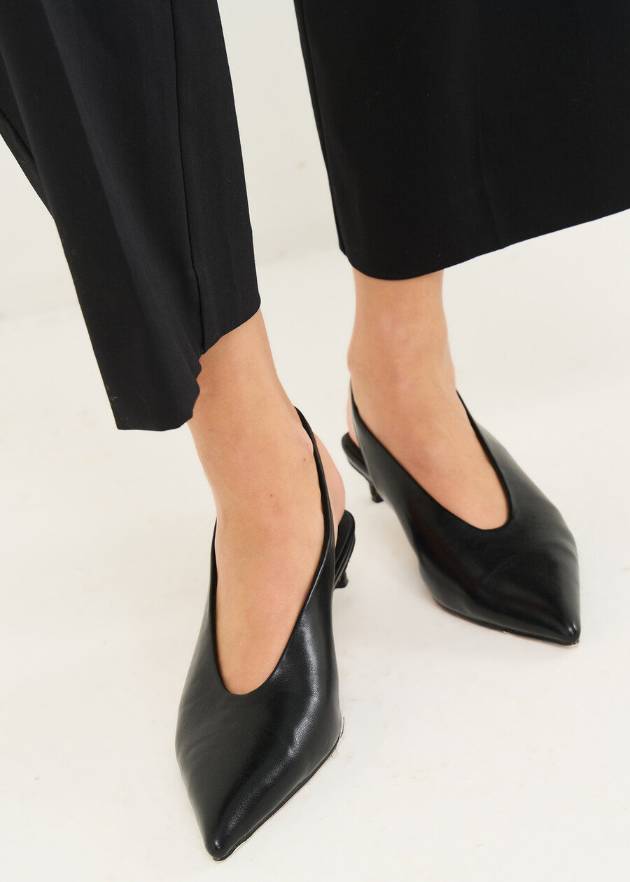 Sidney low heel slingbacks NERO BLACK Woman , image number 1