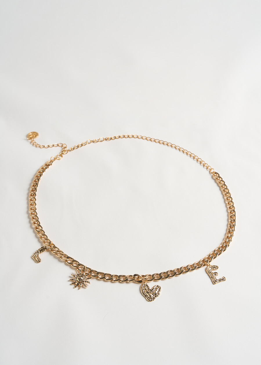 Chantal Love lettering belt GOLD Woman , image number 2