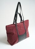 Biky animal print shopping bag ROSSO BORDEAUXNERO Woman image number 2