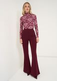 Stef printed high-neck t-shirt ROSSO BORDEAUX Woman image number 4