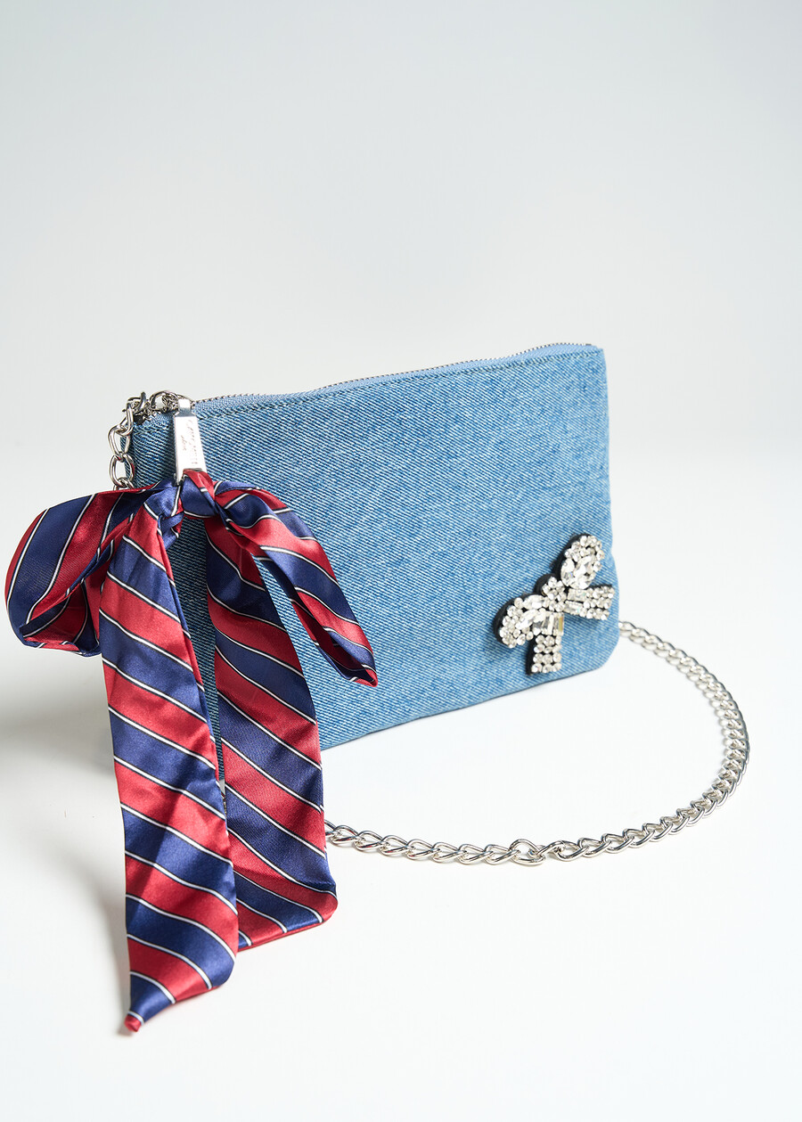 Tonga denim rhinestone crossbody CELESTE POLVERE Woman , image number 1