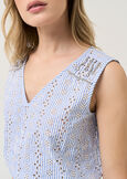 Taty striped cotton top BIANCO WHITE Woman image number 2